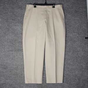 LL Bean Comfort Waist Chino Pants Mens 38 Beige Khaki Tan 100 Cotton D262555